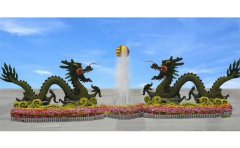 <b>  雙龍戲珠大型仿真綠雕-仿真植物綠雕設計的要</b>